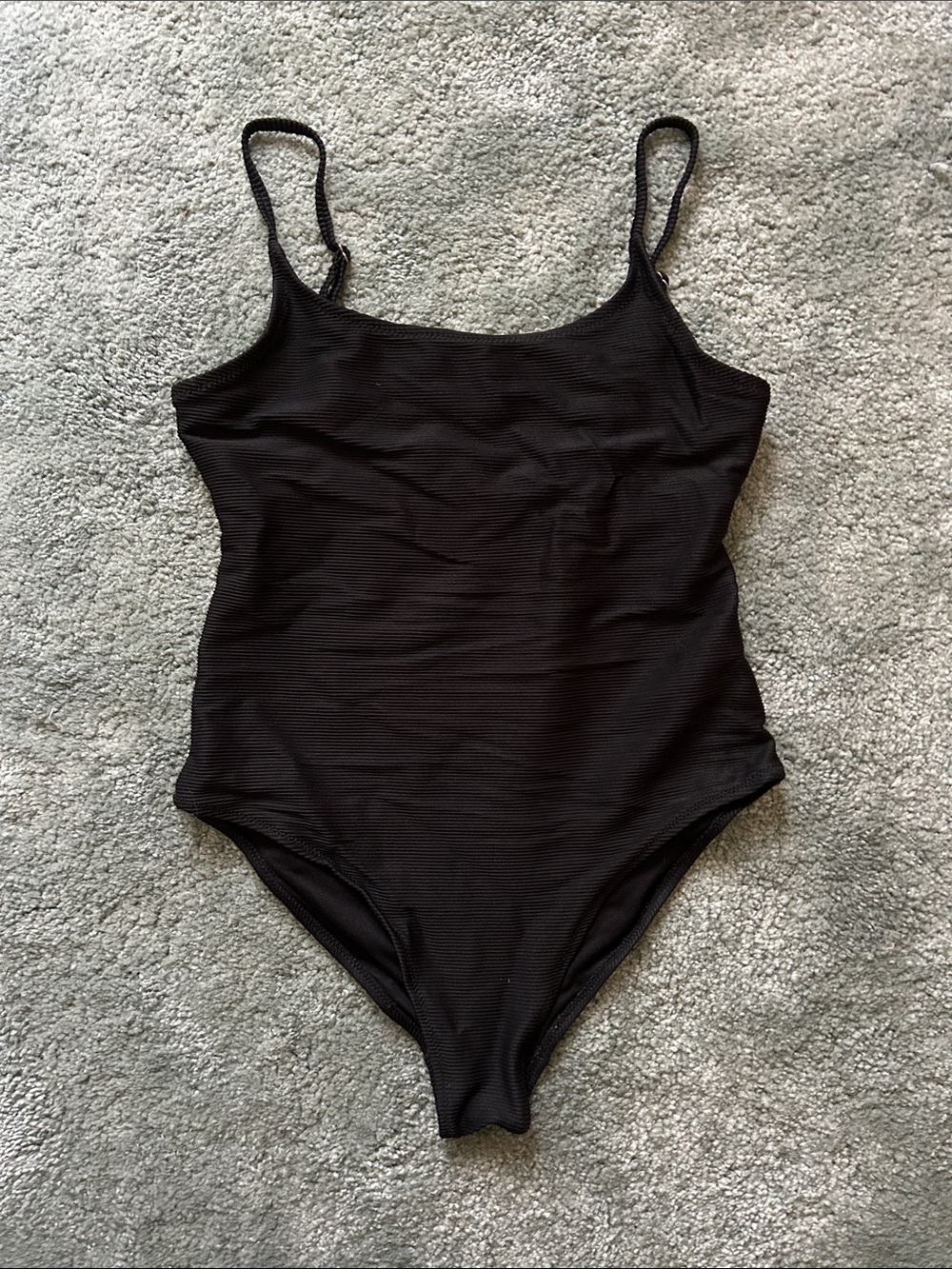 Old Navy Black Ribbed One Piece Swimsuit
